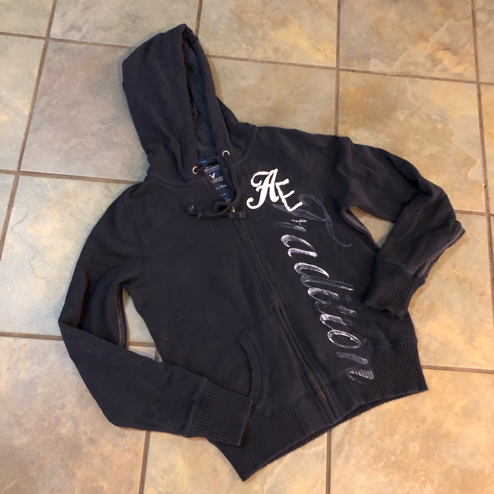 Navy blue American Eagle hoodie size medium